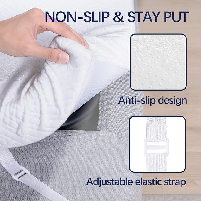 3 Inch Gel Memory Foam Mattress Topper King Size High Density Cooling Pad Pressure Relief Bed Topper (with Removable & Bamboo Cover)