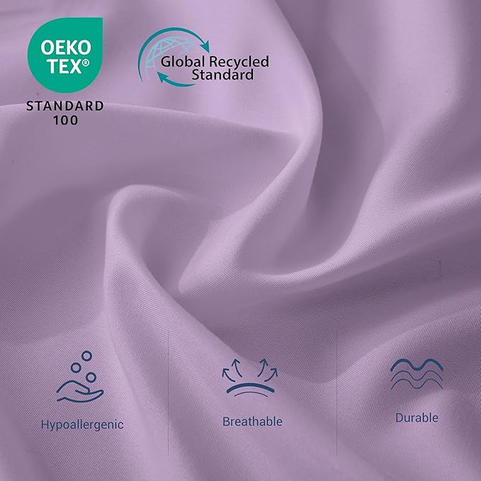 Bulk Full Flat Sheets Only, 6 Pack Quick Sort Top Bed Sheet, Color-Coded Label Threads, Wrinkle-Free Shrinkage Durable Microfiber Hotel Motel Airb&bs Essentials for Hosts (81"x96",Lavender)