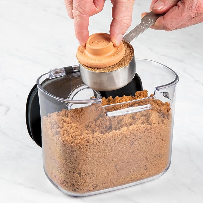 ProKeeper+ Airtight Food Storage Container Set – Clear Plastic Flour and Sugar Canister Set with Magnetic Accessories for Kitchen Organization (Black, 13-Piece)