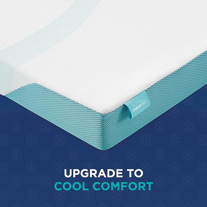Tempur-Pedic TEMPUR-Adapt + Cooling 3-Inch Twin Mattress Topper Medium Luxury Premium Foam, Washable Cover, Medium Cooling Topper,white