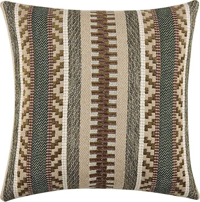 BlvdEi8ht Decorative Pillow for Living Room, Sofa, Bed, Home Decoration, Commerical Enviroment - CAL117 Regulated - Pack of 2 (Down Alternative, Landino, 18" x 18")