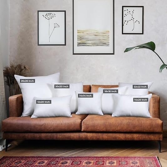 Utopia Bedding Throw Pillows (Set of 4, White) – 14 x 14 Inches Down Alternative Pillows for Bed, Sofa, and Couch - Fluffy Decorative Stuffer Pillow for Indoors & Outdoors