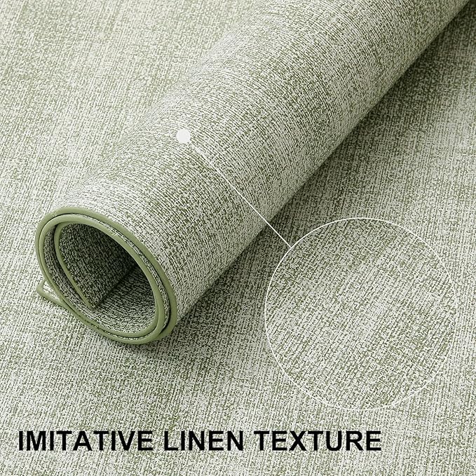 homing Faux Leather Heat Resistant Placemats 6 Packs, Waterproof Wipeable Dining PU Place Mats for Indoor & Outdoor, Easy to Clean, Light Green