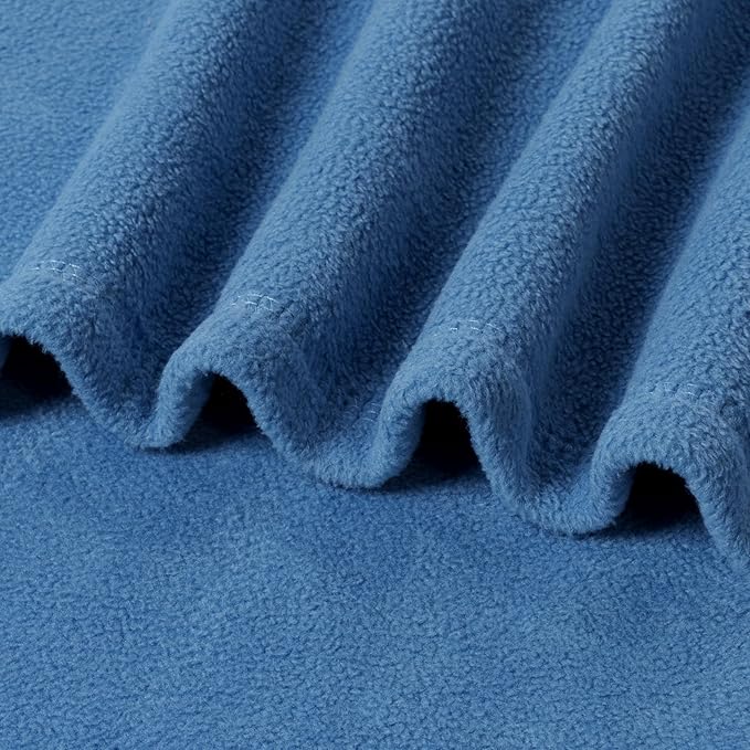 Berkshire Blanket Microfleece Twin Size Bed Blanket Royal Blue, Lightweight Soft Breathable Plush Micro Fleece Blanket for Bed Couch Sofa, 60x92 Inches