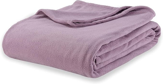 Berkshire Blanket Microfleece King Size Bed Blanket Lavender, Lightweight Soft Breathable Plush Micro Fleece Blanket for Bed Couch Sofa, 90x108 Inches