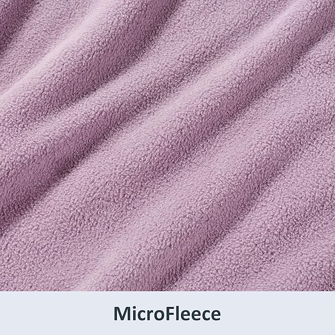 Berkshire Blanket Microfleece Twin Size Bed Blanket Lavender,Lightweight Soft Breathable Plush Micro Fleece Blanket for Bed Couch Sofa,60x92 Inches