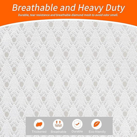 Polecasa Diamond Mesh Laundry Bags,2Pcs 30 x 36 inches Heavy Duty Mesh Laundry Bags with ID Tag and Drawstring Closure, Extra Large Laundry Hamper Liner, Laundry Bag for Travel, Sports,Dorms (White)