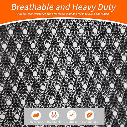 Polecasa Extra Heavy Duty Large Diamond Mesh Laundry Bags with Drawstring Closure & ID Tag, 2 Pack 24 x 36 inches Washable Storage Bag for College, Travel, Sports, Dorms, Black