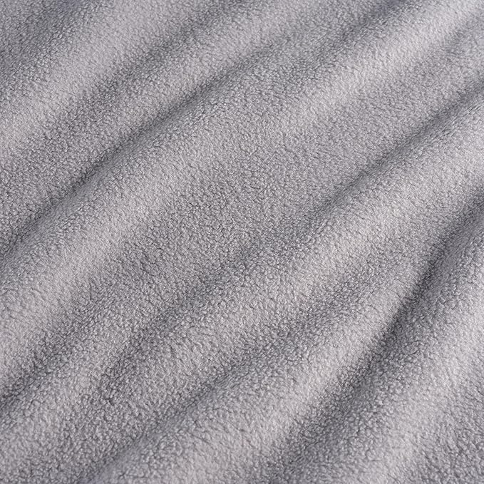 Berkshire Blanket Microfleece Queen Size Bed Blanket Chateau Gray,Lightweight Soft Breathable Plush Micro Fleece Blanket for Bed Couch Sofa,90x90 Inches